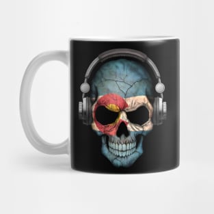 Dark Skull Deejay with Colorado Flag Mug